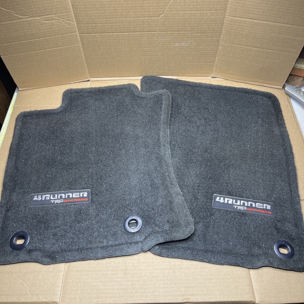 OEM Toyota 4Runner TRD Off Road Front Floor Mats Black Carpet 2013-2024 Pair